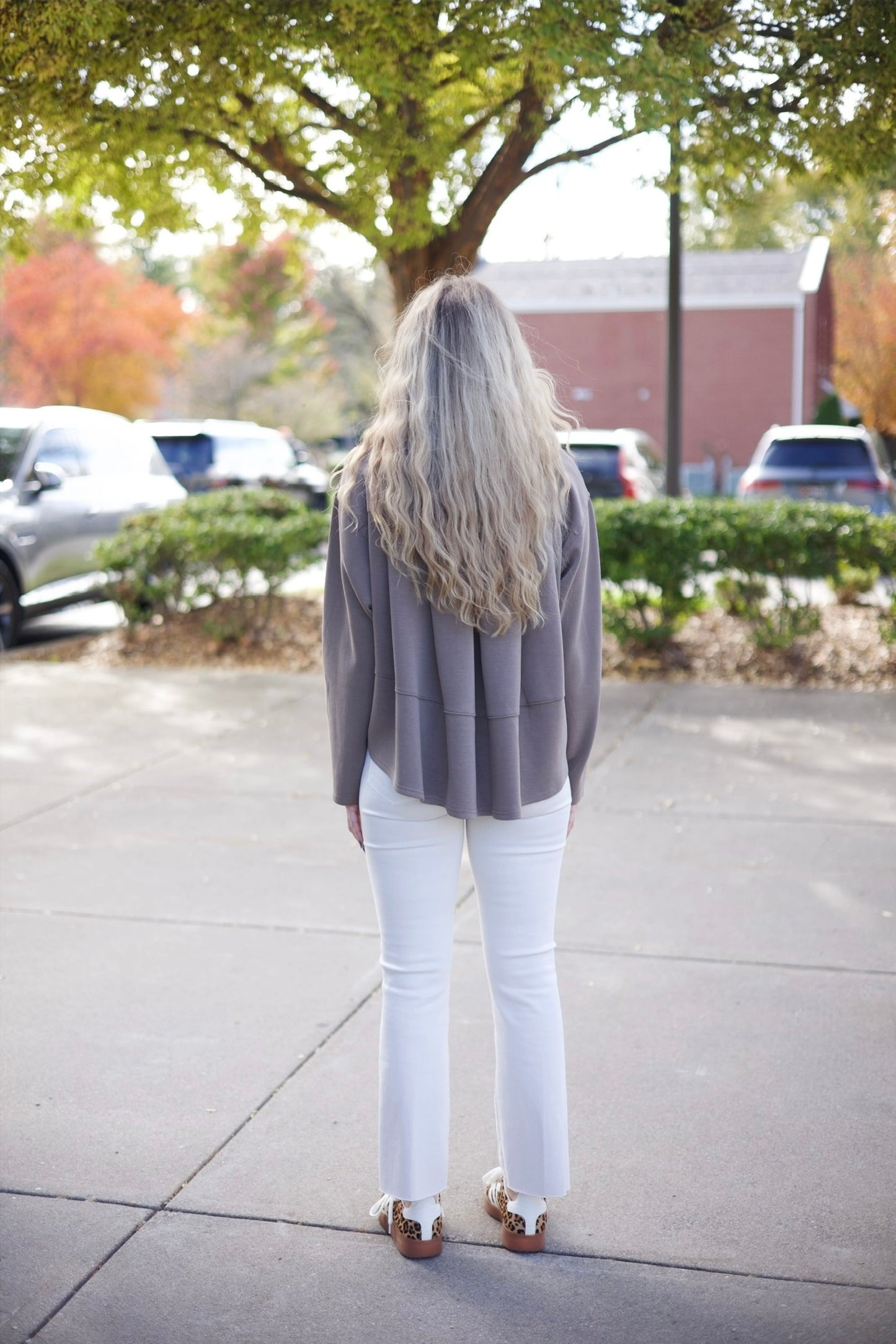 Claire Pleat Pullover - Mocha