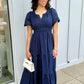 Nora Cinch Waist Dress - Navy