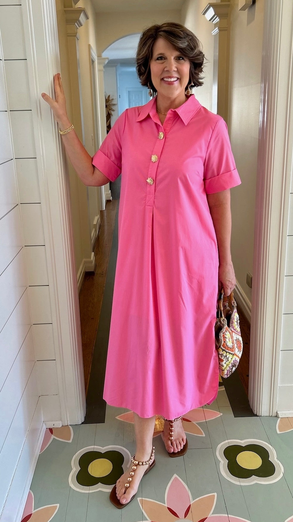 Makenna Midi Dress - Pink