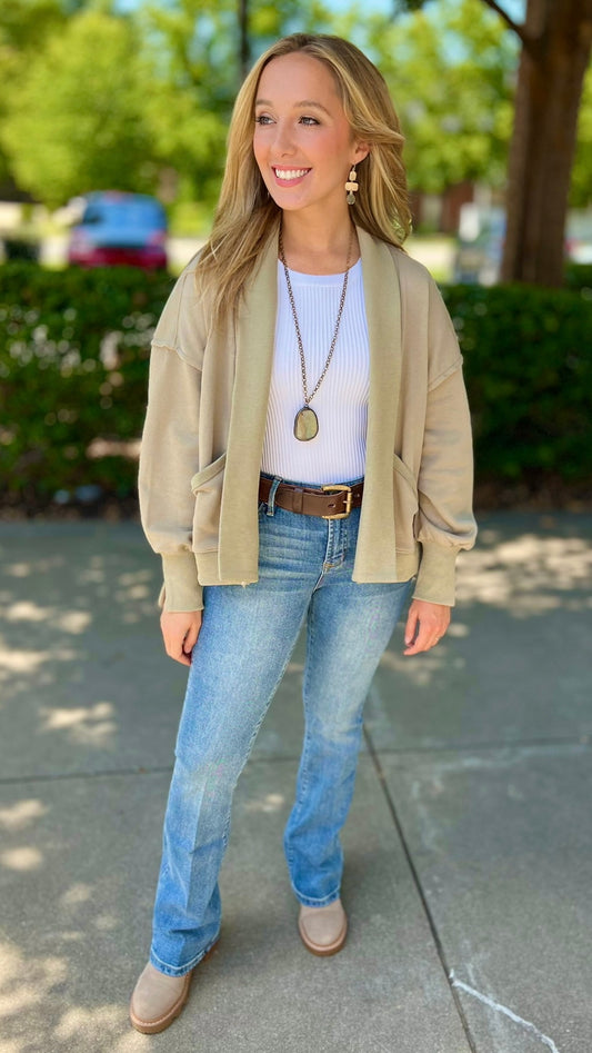Remarkable Relaxed Cardigan - Olive