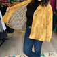 Ivy Jane Swing Faux Fur Jacket - Gold