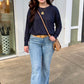 Gracie Polka Dot Bubble Top - Navy