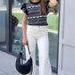 Bethany Sweater - Black & Cream