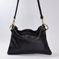 Leather Ring Shoulder Bag - Black