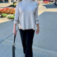 Serene Mock Neck Sweater - Taupe