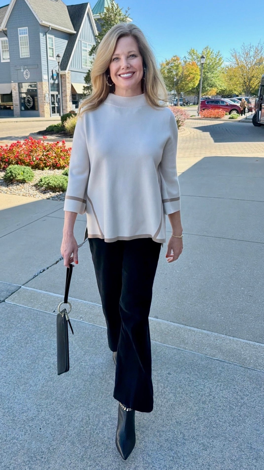 Serene Mock Neck Sweater - Taupe