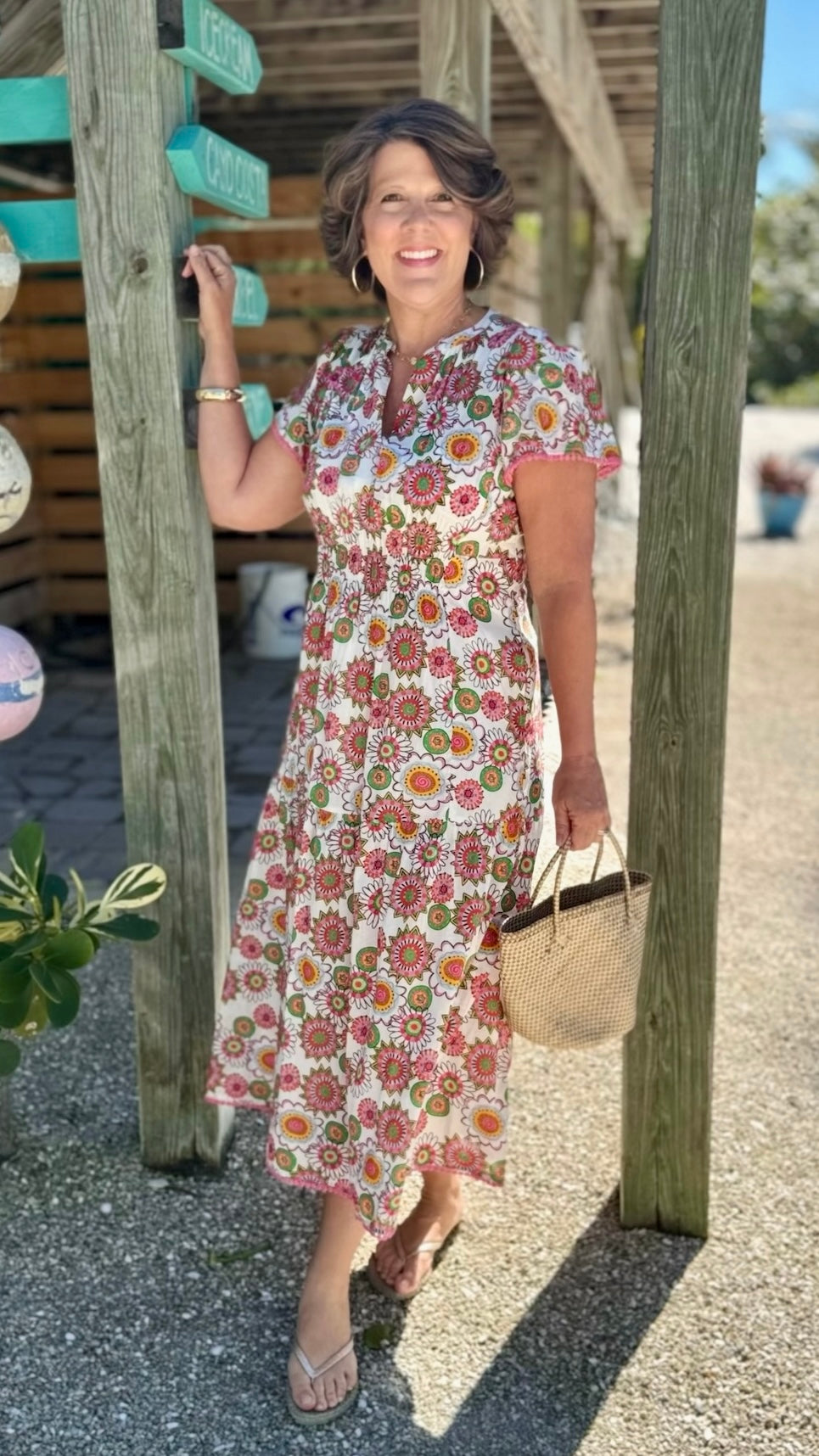 Uncle Frank Shirred Front Dress - Multi