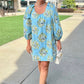 Uncle Frank Big Roses Dress - Blue