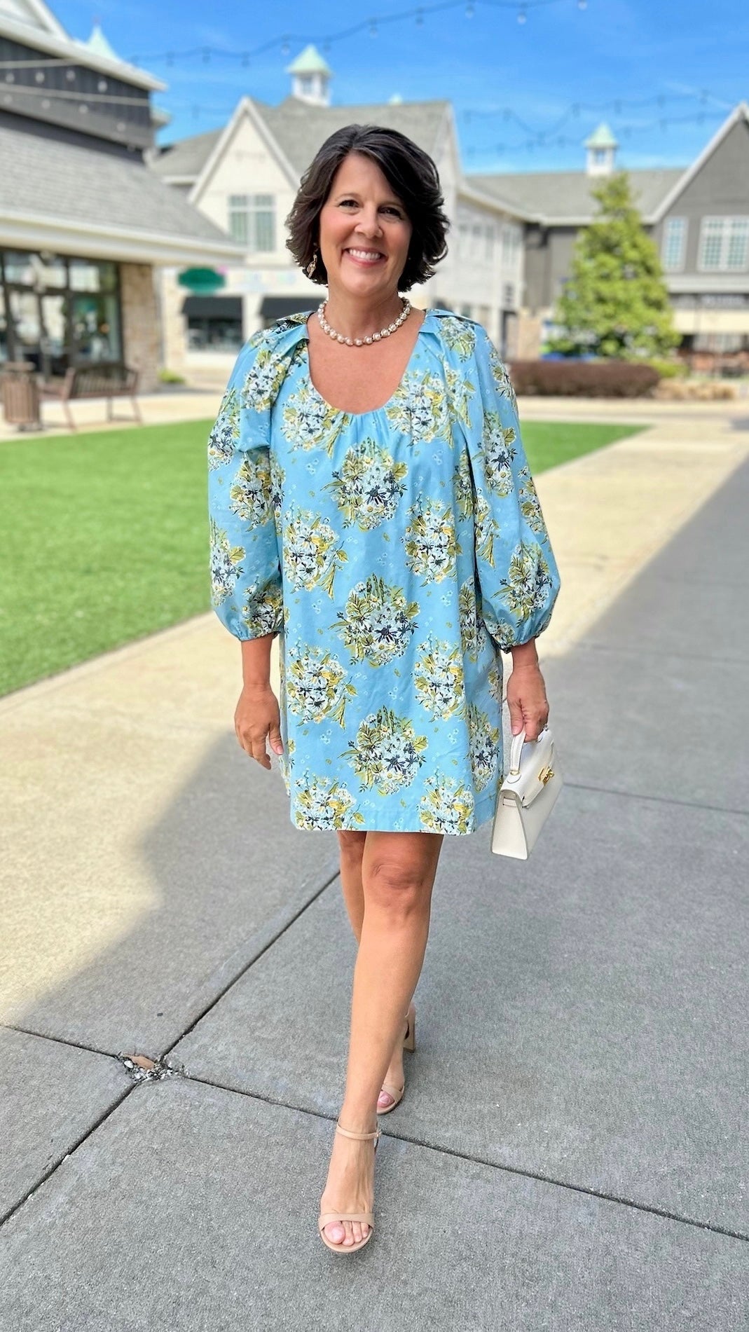 Uncle Frank Big Roses Dress - Blue