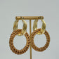 Rattan Linked Hoop Earrings
