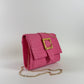 Lillie Straw Clutch Pink