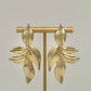 Light Gold Leaf Earrings