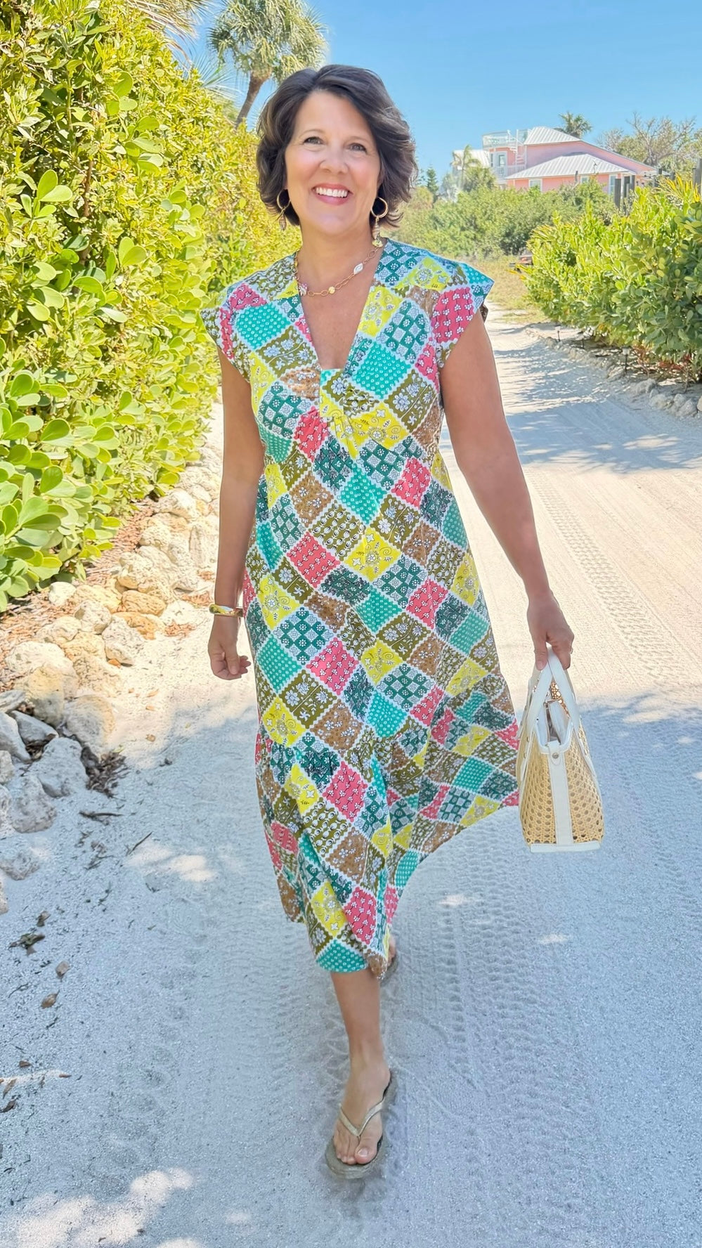 Uncle Frank Midi Dress - Tiles