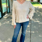 Stone Fringe Sleeve Sweater