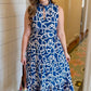 Tabi Rope Midi Dress - Navy & White