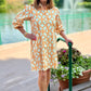 Ava Abstract Orange Dress