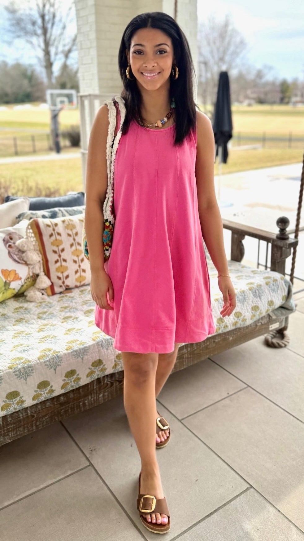Kameron Sleeveless Dress - Pink