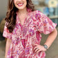 Paisley Puff Sleeve Top
