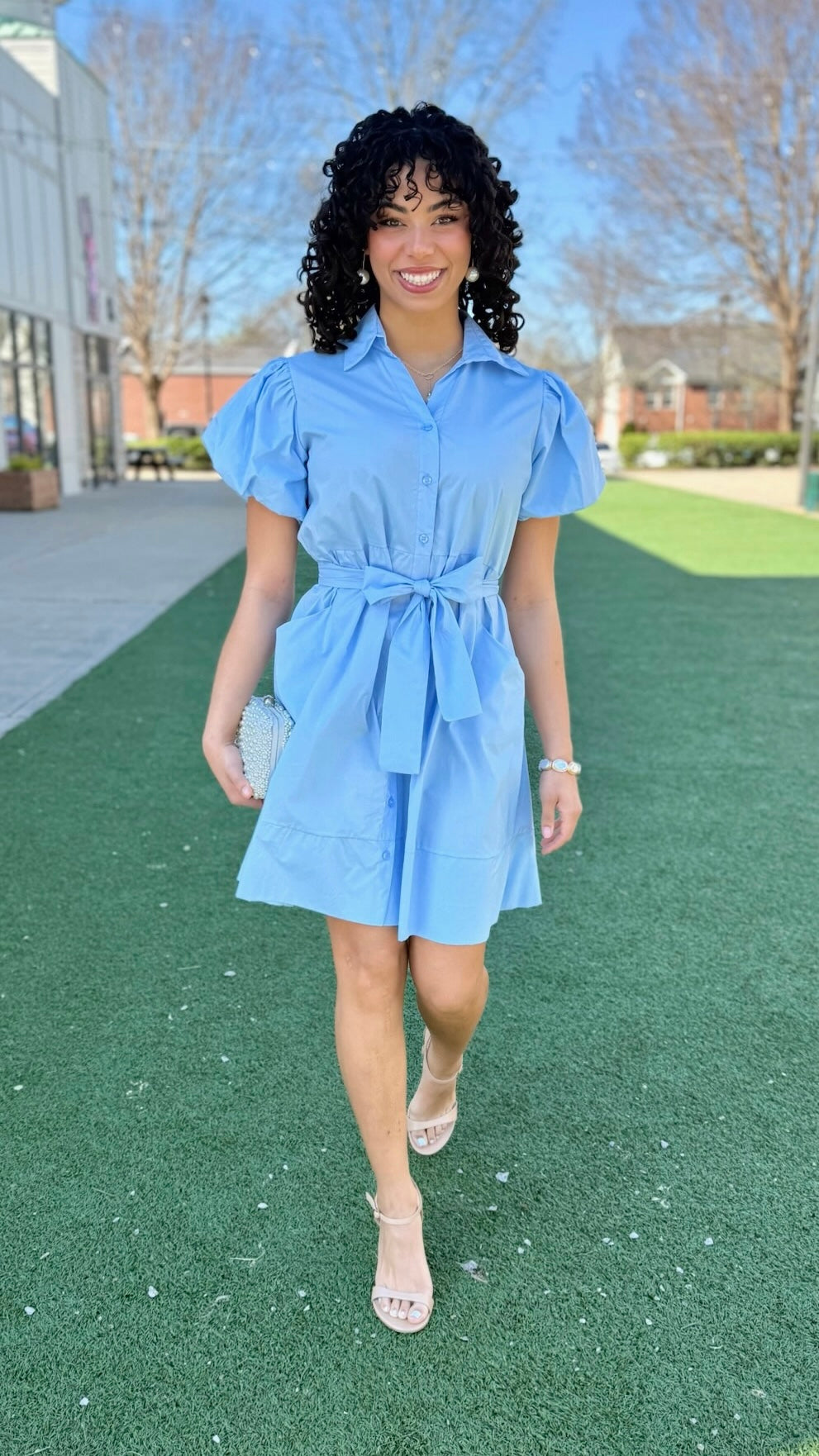 Sofia Nelda Dress - Baby Blue