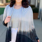 River and Sky Grey Tie Dye Cardigan