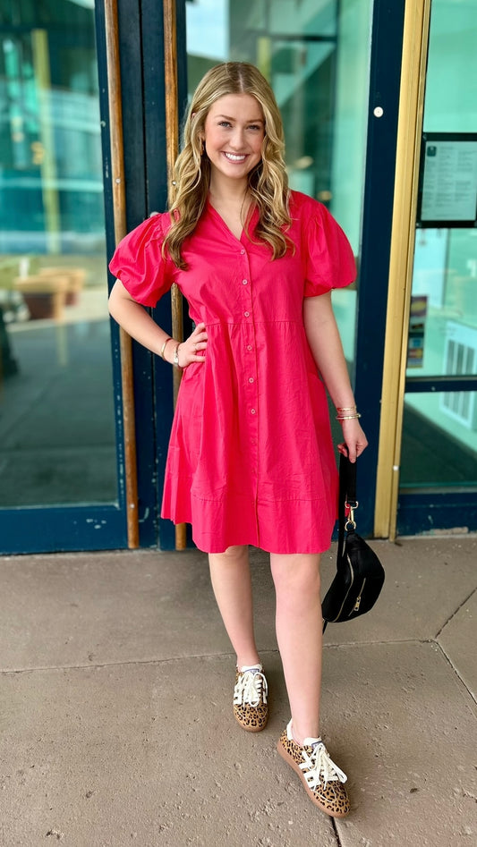 Sofia Nelda Dress - Coral
