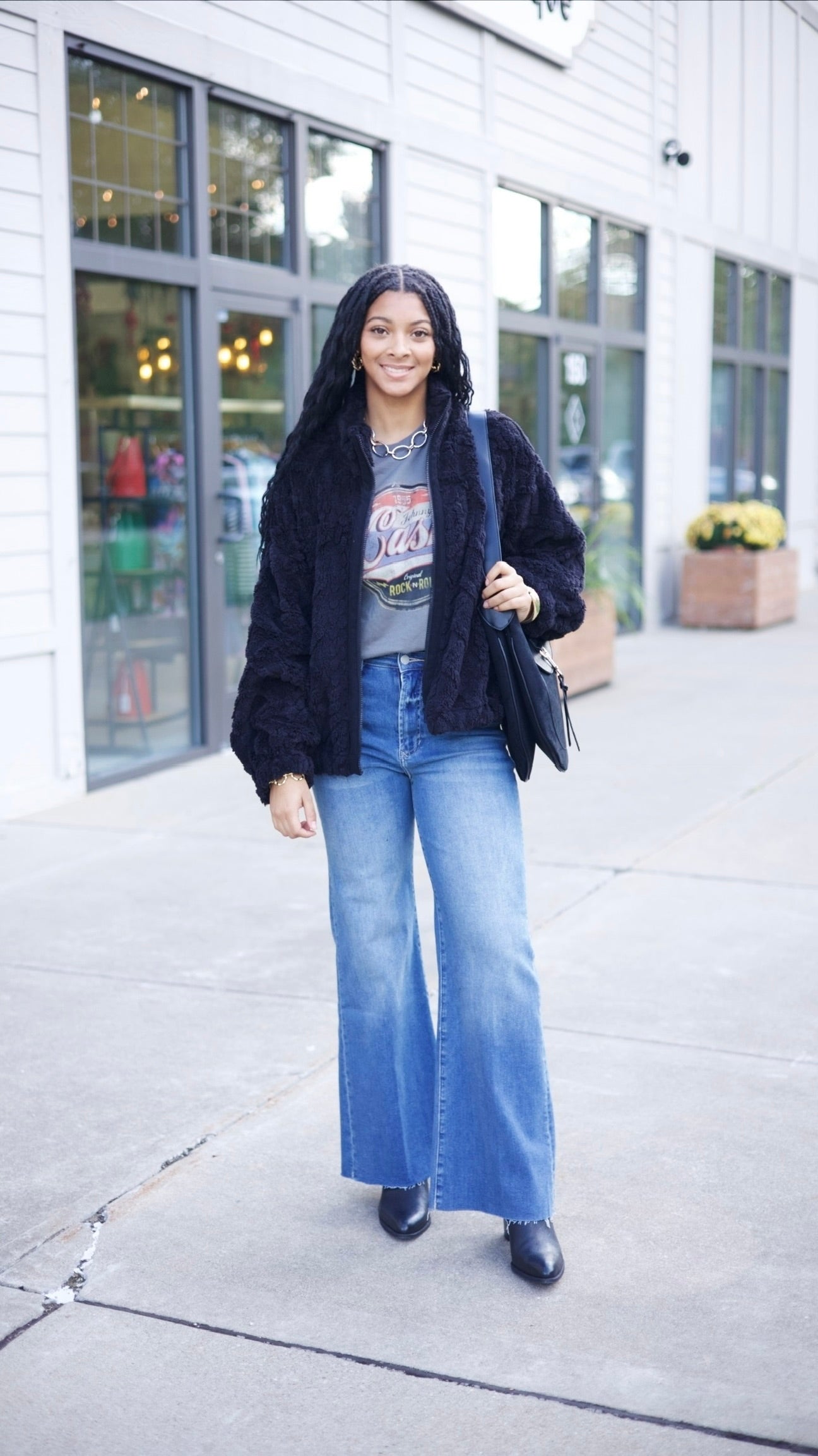 Mallory Fluffy Jacket - Black