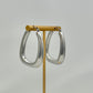 Silver Rectangle Hoop Earrings