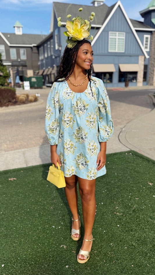 Uncle Frank Big Roses Dress - Blue