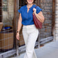 Rebecca Denim Ruffle Sleeve Top