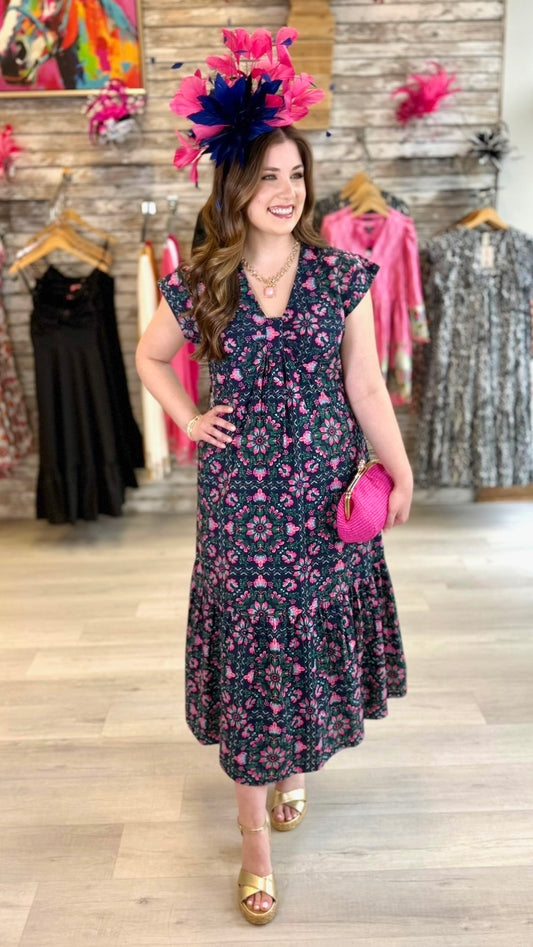 Uncle Frank Midi Dress - Navy