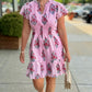 Uncle Frank Pink Stripe Shirred Front Dress