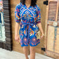 Gia Cobalt Ikat Dress