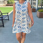 Jessie Floral Dress - Oat & Blue