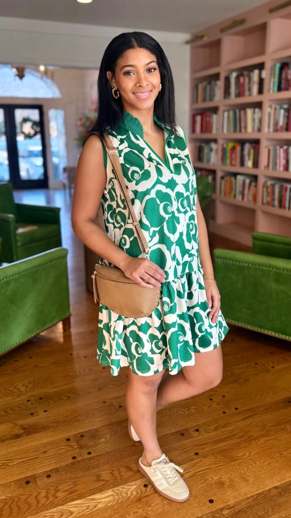 Jada Poppy Mini Dress - Green