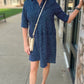 Just Darviny Hopscotch Blue Gingham Charlotte Dress