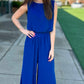 Reese Royal Crepe Wide Leg Pants