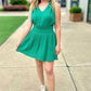 Michael Stars Viola Split Neck Tank - Kelly Green