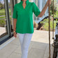 Carlyn Short Sleeve Top - Kelly Green