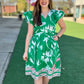 Arianna Mint Flora Dress
