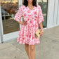 Angie Ruffle Dress - Pink