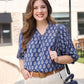 Bree Blue Floral Top