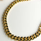 Gold Curb Chain Link Necklace