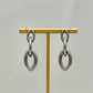Marquise Chain Drop Earrings - Silver