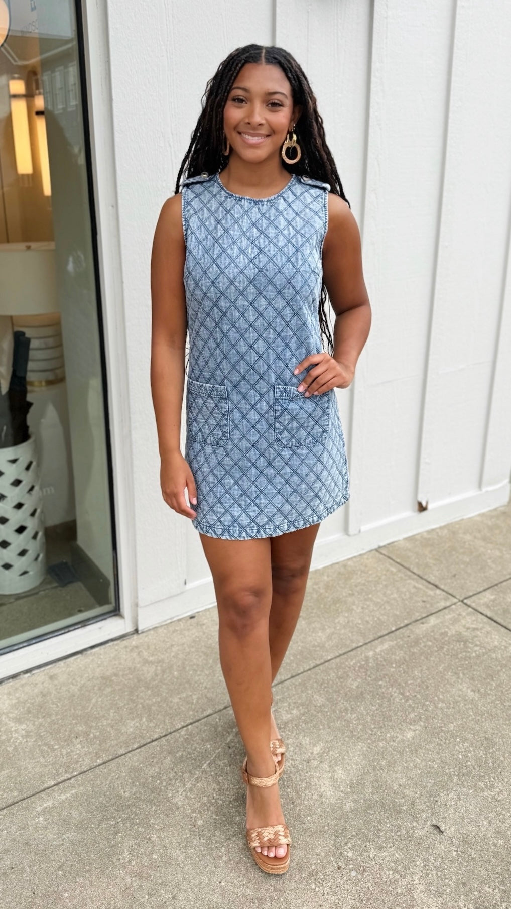 Brielle Diamond Denim Dress