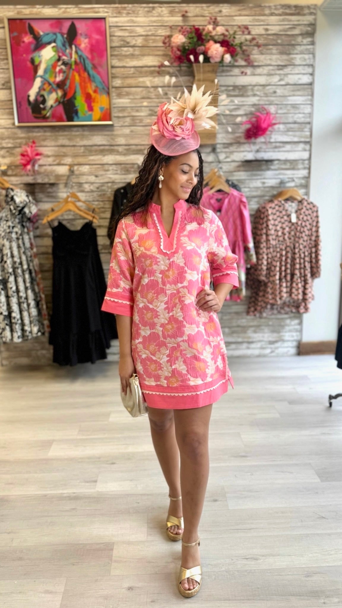 Heather Dress - Flamingo