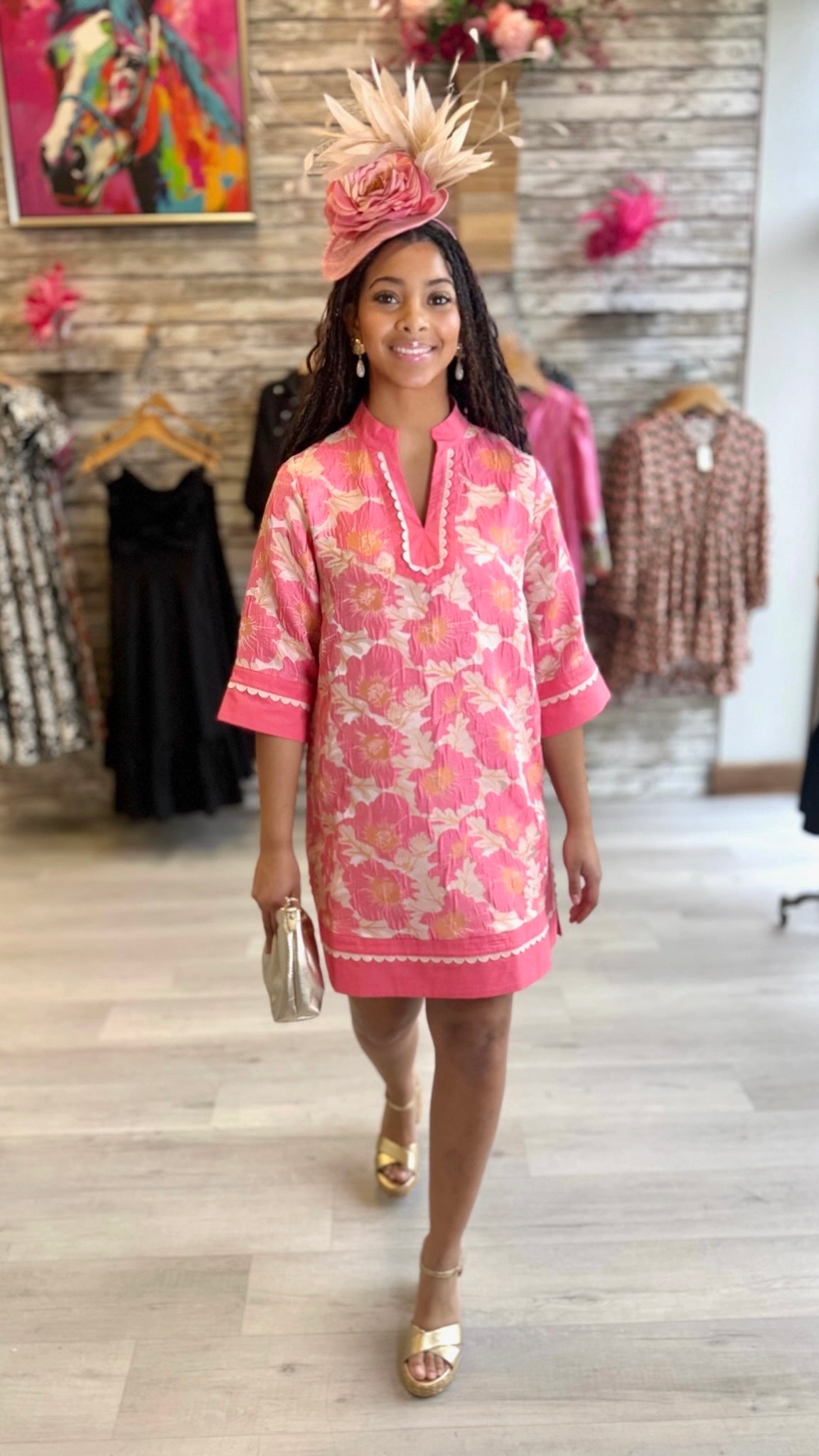 Heather Dress - Flamingo