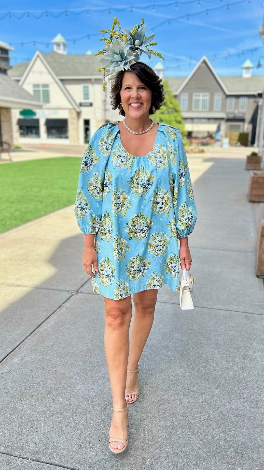 Uncle Frank Big Roses Dress - Blue