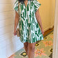 Jade Mini Tunic Dress - Green Print