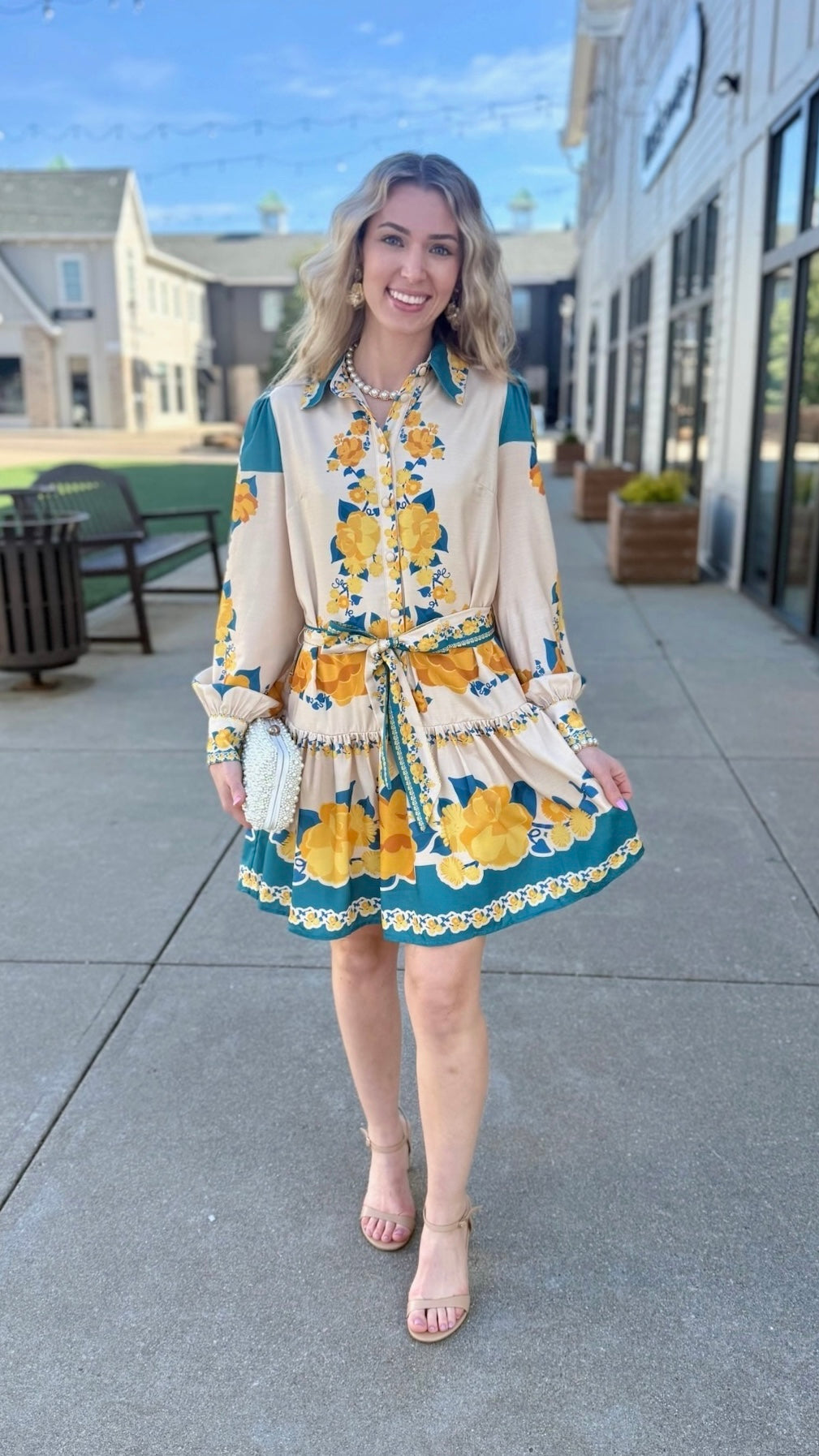 Harper Floral Belted Dress
