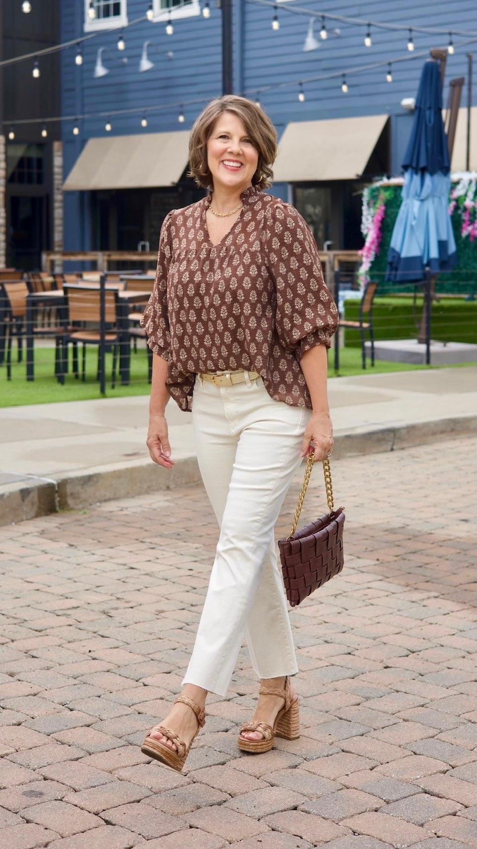 Bree Brown Floral Top